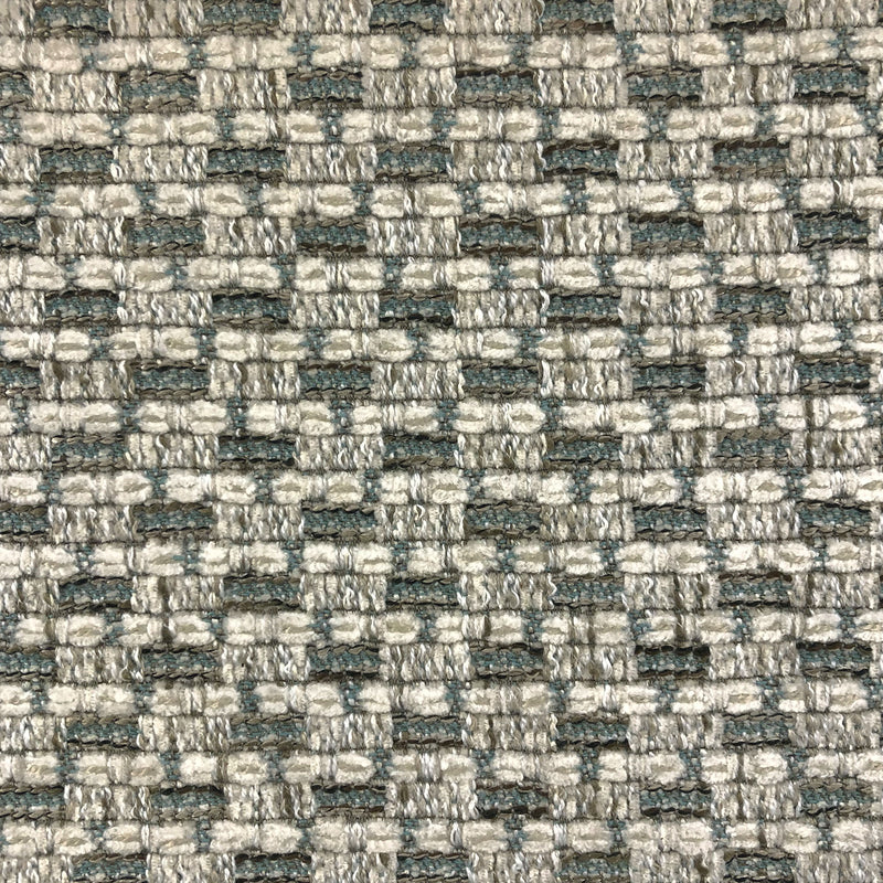 Seville Textured Woven Chenille Fabric - Ivory, Stone, Spa, 55" Width (1 Yard)