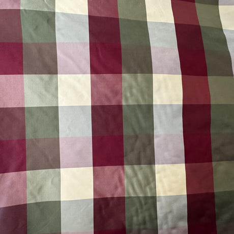 Seymour Silk Fabric - Striped Square Pattern, 54" Width (1 Yard)
