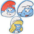 Smurf Head Pillows 3 Asst