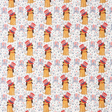 Festive Dogs In Hats 100% Cotton Fabric by the Yard