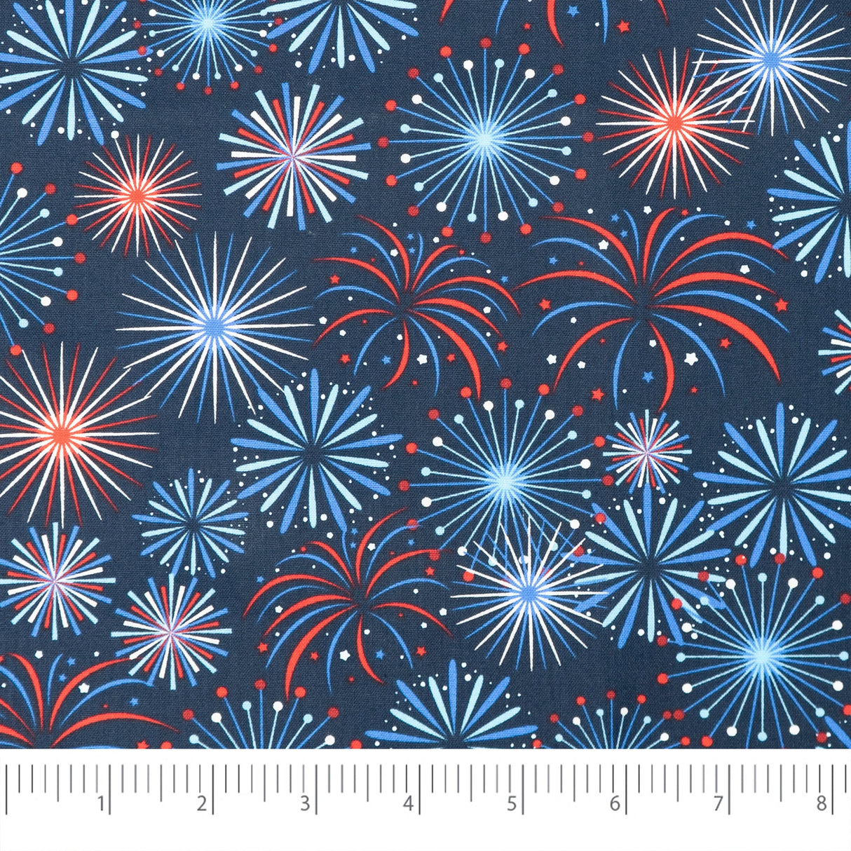 SINGER 100% Cotton Patriotic Fireworks Fabric by the Yard