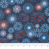 SINGER 100% Cotton Patriotic Fireworks Fabric by the Yard