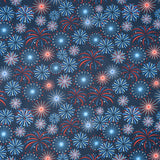 SINGER 100% Cotton Patriotic Fireworks Fabric by the Yard