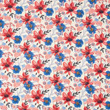 SINGER 100% Cotton Flags & Flowers Fabric by the Yard
