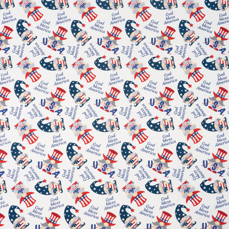 USA Gnomes 100% Cotton Fabric by the Yard
