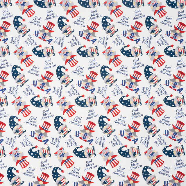 USA Gnomes 100% Cotton Fabric by the Yard