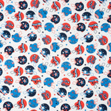 SINGER Patriotic Football Helmets Cotton Fabric by the Yard
