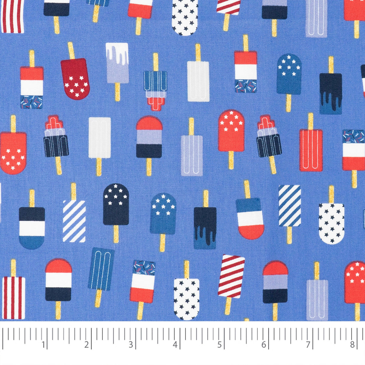 SINGER Patriotic Popsicles 100% Cotton Fabric by the Yard