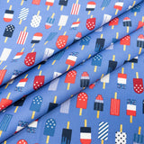 SINGER Patriotic Popsicles 100% Cotton Fabric by the Yard