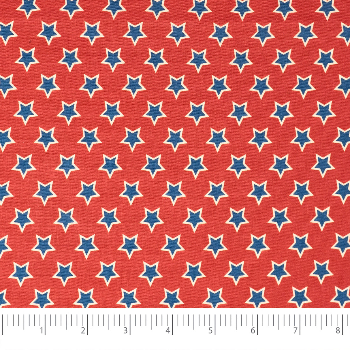 SINGER 100% Cotton True Red & Blue Stars Fabric by the Yard