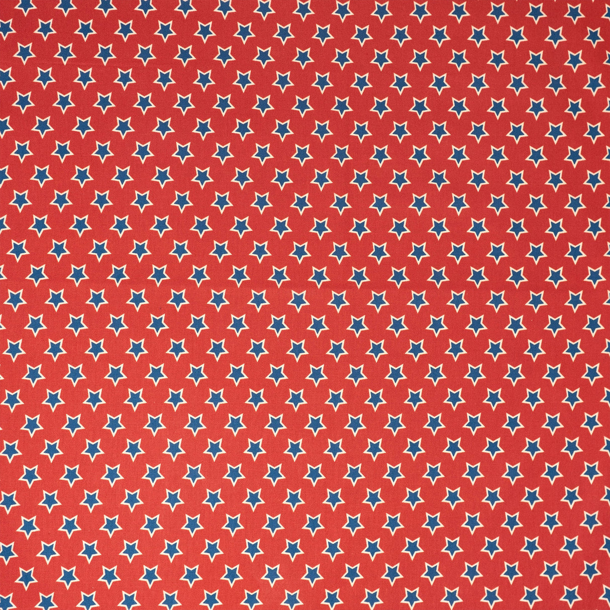 SINGER 100% Cotton True Red & Blue Stars Fabric by the Yard