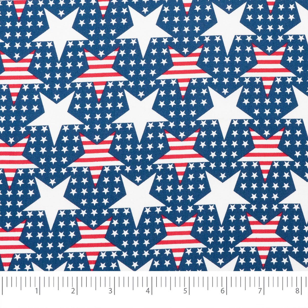 SINGER 100% Cotton Stripes In Stars On Dots Fabric by the Yard