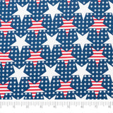 SINGER 100% Cotton Stripes In Stars On Dots Fabric by the Yard