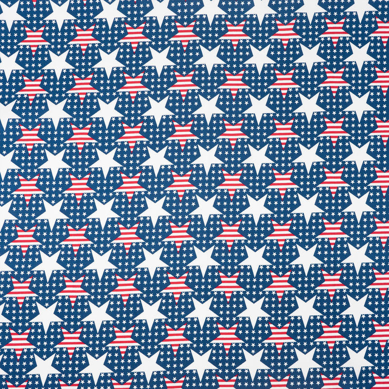 SINGER 100% Cotton Stripes In Stars On Dots Fabric by the Yard