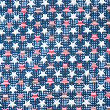 SINGER 100% Cotton Stripes In Stars On Dots Fabric by the Yard