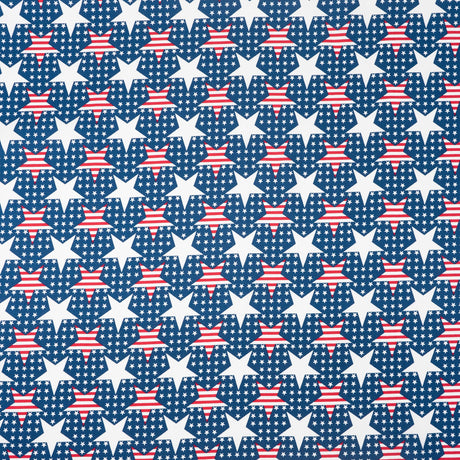 SINGER 100% Cotton Stripes In Stars On Dots Fabric by the Yard