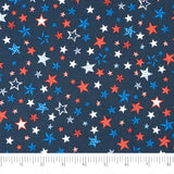 SINGER Patriotic Stars On Navy Cotton Fabric by the Yard
