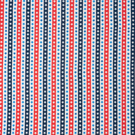 SINGER 100% Cotton Red White And Blue Stars Fabric by the Yard
