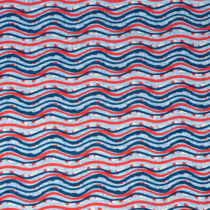 SINGER Americana Wavey Lines 100% Cotton Fabric by the Yard