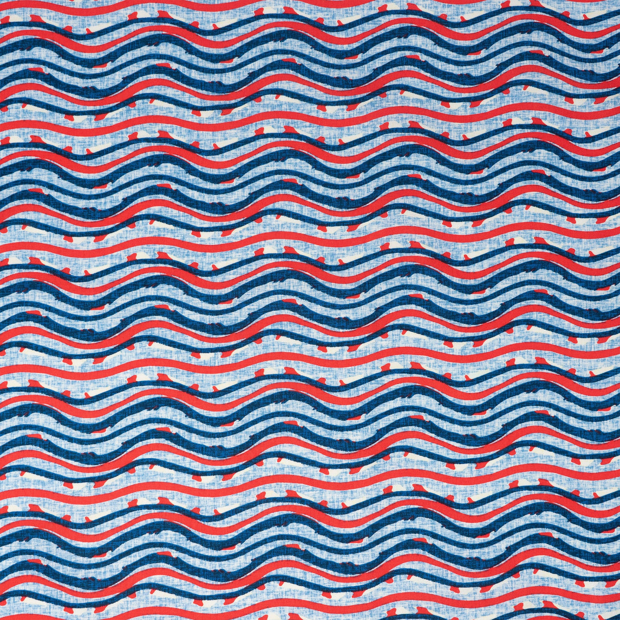 SINGER Americana Wavey Lines 100% Cotton Fabric by the Yard