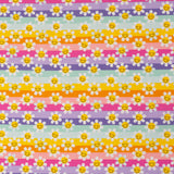 SINGER 100% Cotton Modern Daisy Stripes Fabric by the Yard