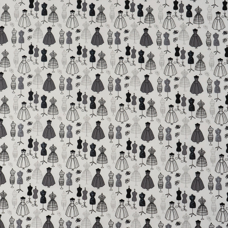 SINGER Dress Forms 100% Cotton Fabric by the Yard