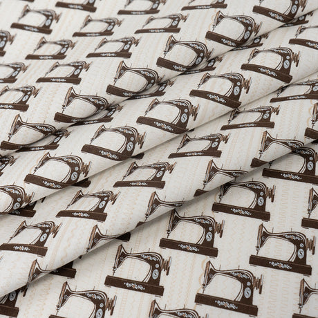 SINGER Fabric 100% Cotton Sewing Machines Cut by the Yard
