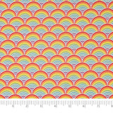 SINGER 100% Cotton Rainbow Geo Scallops Fabric by the Yard