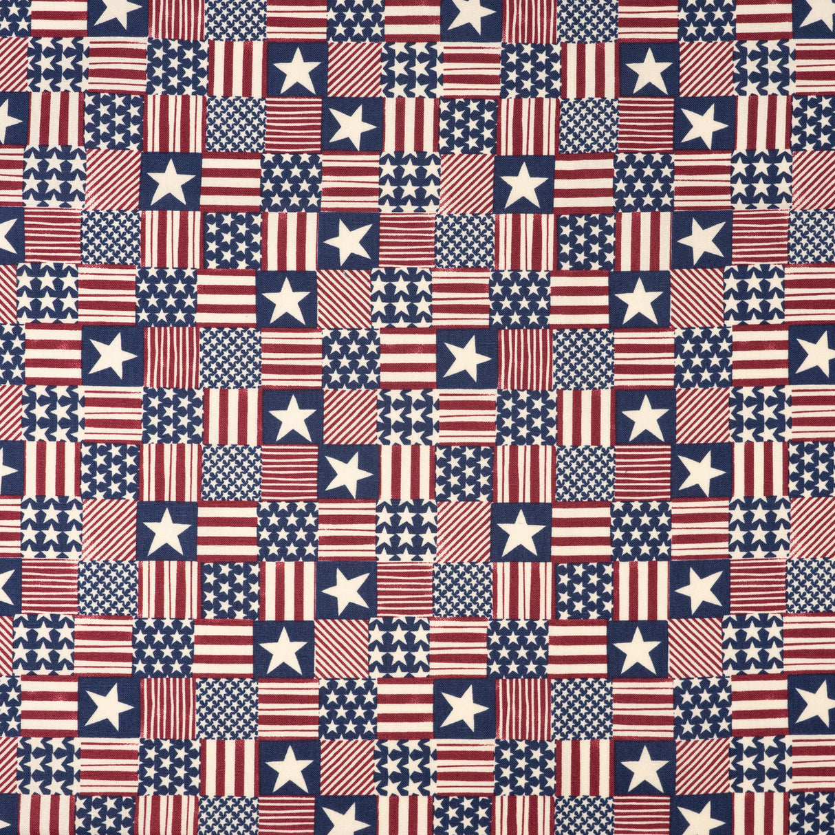 SINGER 100% Cotton Patch Stars Stripes Fabric by the Yard