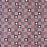 SINGER 100% Cotton Patch Stars Stripes Fabric by the Yard