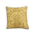 SEV006 Cotton Pillow Fabric - White, Ivory And Gold Holographic Embroidered Stitching, 20" X 20" (1 Piece)