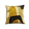 Makymo Velvet Pillow Fabric - Black, Bronze, Beige, Ivory, Mustard Holographic Geometric Embroidery, 20" X 20" (1 Piece)