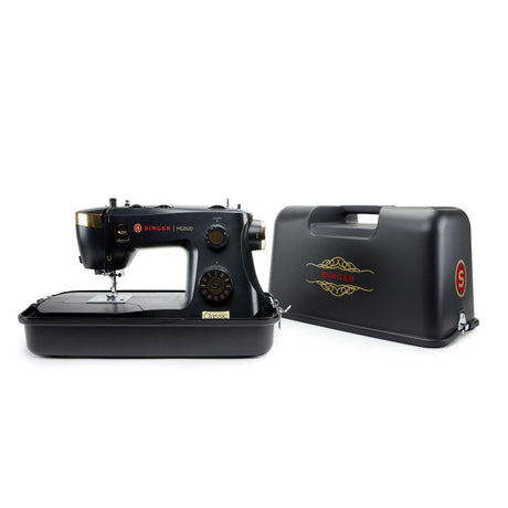 SINGER HD500 Classic Black Sewing Machine - Black, Vintage Inspired Design, Hard Carrying Case Bundle (1 Unit)