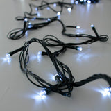 100 LED Green Wire String Light with Connector Waterproof – White