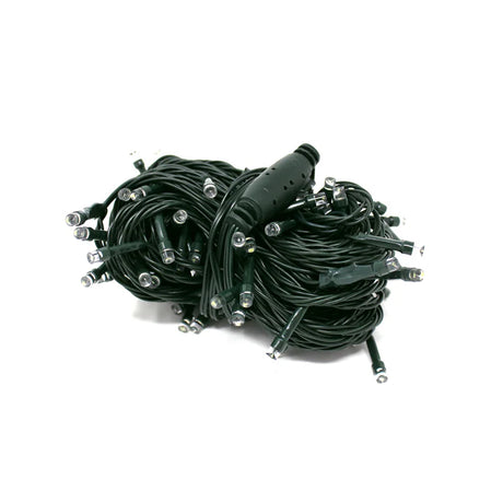100 LED Green Wire String Light with Connector Waterproof – White