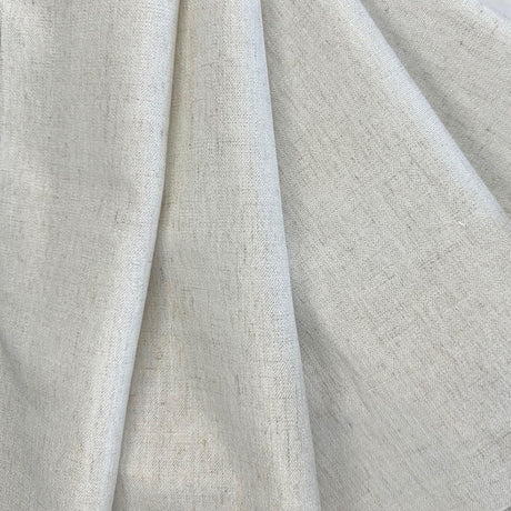 Shanna Fabric Polyester Linen Blend Fabric - Solid Metallic Linen Look, 55" Width (1 Yard)