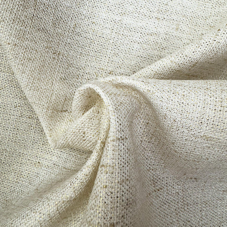 Shanna Fabric Polyester Linen Blend Fabric - Solid Metallic Linen Look, 55" Width (1 Yard)