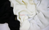 Sherpa Fleece Polyester Fabric - White, Ivory, Black, 60" Width (1 Yard)