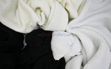 Sherpa Fleece Polyester Fabric - White, Ivory, Black, 60" Width (1 Yard)