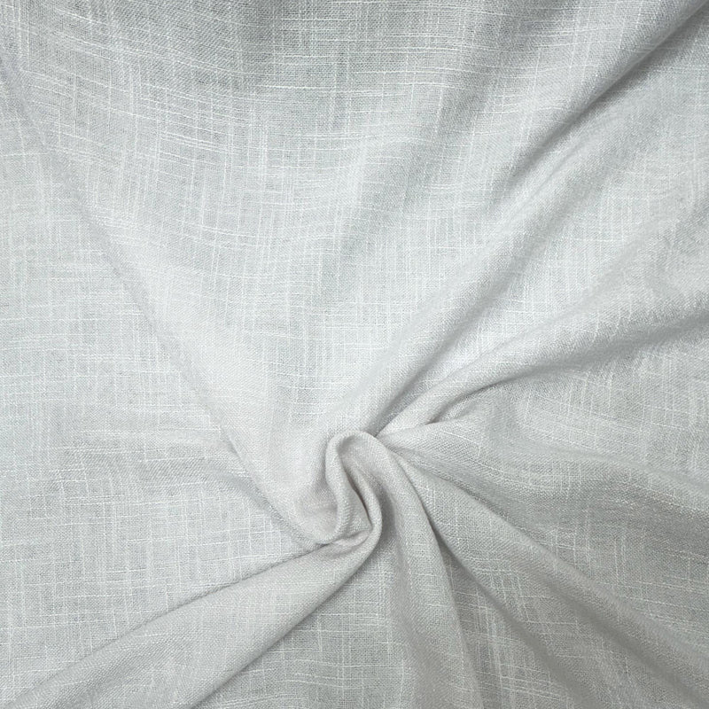 Shira Sheer Polyester Viscose Fabric - Solid Sheer, White, Ivory, Flax, 118" Width (1 Yard)