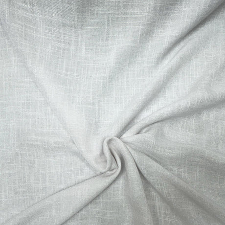 Shira Sheer Polyester Viscose Fabric - Solid Sheer, White, Ivory, Flax, 118" Width (1 Yard)