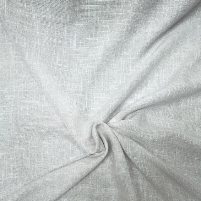 Shira Sheer Polyester Viscose Fabric - Solid Sheer, White, Ivory, Flax, 118" Width (1 Yard)