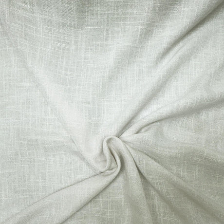 Shira Sheer Polyester Viscose Fabric - Solid Sheer, White, Ivory, Flax, 118" Width (1 Yard)