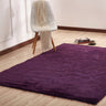 Luxury Soft Faux Fur Sheepskin Area Rug - Faux Fur Fabric, Solid, 7'6" X 10'3", Black, Dark Purple, Gray, White (1 Unit)