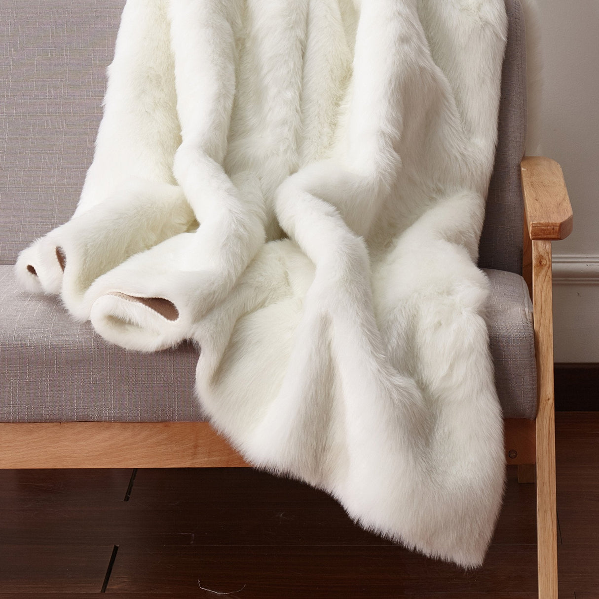 Luxury Soft Faux Fur Sheepskin Area Rug - Faux Fur Fabric, Solid, 7'6" X 10'3", Black, Dark Purple, Gray, White (1 Unit)
