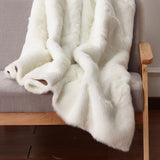 Luxury Soft Faux Fur Sheepskin Area Rug - Faux Fur Fabric, Solid, 7'6" X 10'3", Black, Dark Purple, Gray, White (1 Unit)