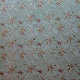 Sigrid Fabric Silk Fabric - Floral Embroidered, 54" Width (1 Yard)