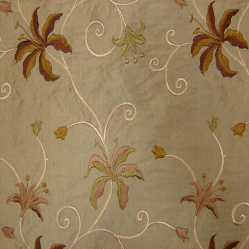 Sigrid Fabric Silk Fabric - Floral Embroidered, 54" Width (1 Yard)