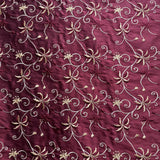 Sigrid Fabric Silk Fabric - Floral Embroidered, 54" Width (1 Yard)