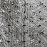 Sigrid Fabric Silk Fabric - Floral Embroidered, 54" Width (1 Yard)